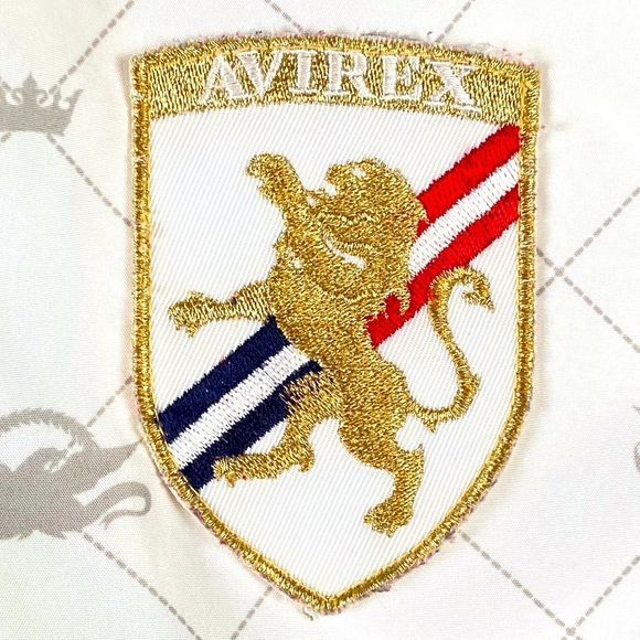 AVIREX 90s Vintage Men’s Hip-Hop Fashion Off White Zip-Up Lightweight Jacket XXL - Picture 3 of 10